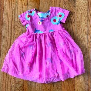 Hanna Anderson Print Tulle Dress pink with flowers